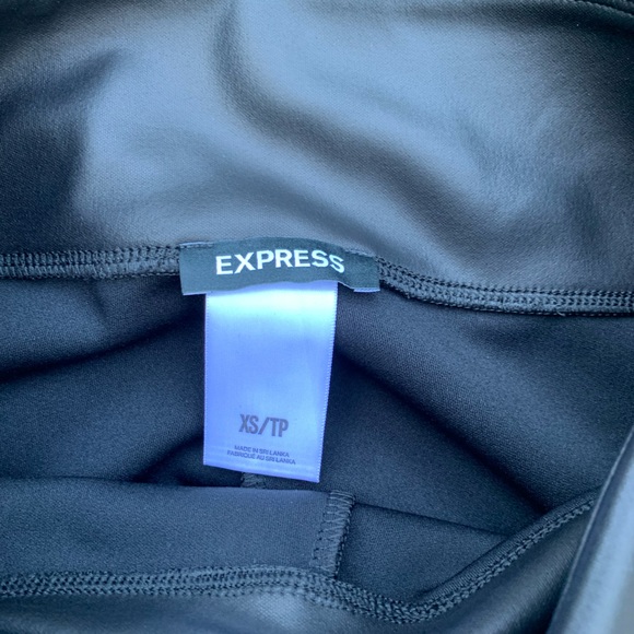 Express XS Faux Leather Leggings High Waist - Picture 2 of 3